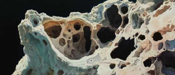 Poster - Unique rock formations showcase intricate textures and captivating details in natural beauty