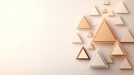 Poster - Triangle abstract background concept. Abstract composition of geometric triangles in soft colors for modern design applications.