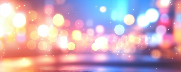 Poster - Blurred abstract background idea. A vibrant abstract background featuring colorful blurred lights and bokeh effects.
