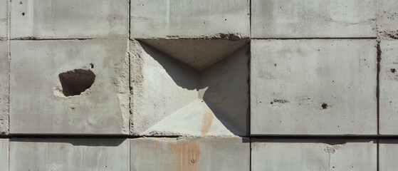 Aufkleber - Exploration of concrete textures highlighting brutalist architecture and raw design elements