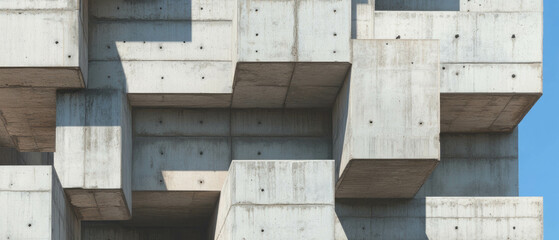 Aufkleber - Exploring the beauty of concrete textures and brutalist architecture in urban design