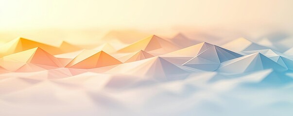 Poster - Triangle abstract background concept. Abstract polygonal landscape with soft colors and smooth gradients, perfect for backgrounds.