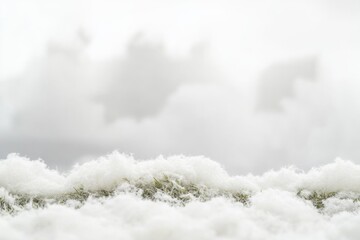 Poster - Close-up shot of a wave on a cloudy day, great for use in weather or nature-themed projects
