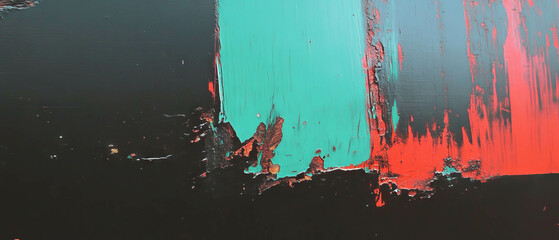 Aufkleber - Distressed metal with faded paint showcases vintage industrial aesthetics in urban environments