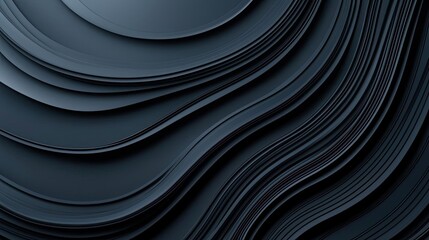 Poster - Cloudy abstract background concept. Abstract dark layered texture with smooth curves and waves, ideal for modern designs.