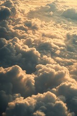 Aufkleber - View of clouds from the perspective of an airplane window