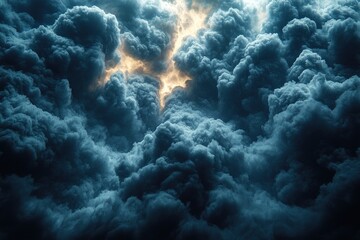 Poster - A plane flying through a cloudy sky, perfect for aviation or weather themed images