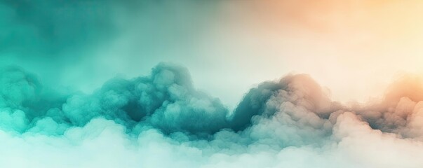 Aufkleber - Cloudy abstract background concept. Soft ethereal clouds in serene colors, creating a peaceful and tranquil atmosphere.
