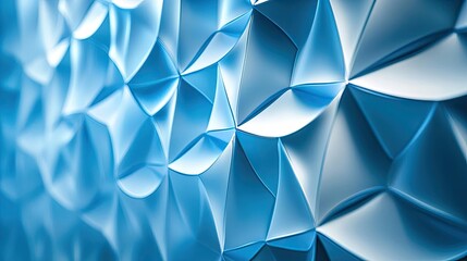 Aufkleber - Triangle abstract background concept. A close-up of a textured blue background with intricate geometric patterns