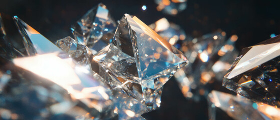 Poster - Dynamic interplay of light rays refracting through fragmented crystal structures