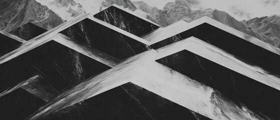 Aufkleber - Modern geometric patterns with clean lines in a minimalist style