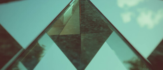 Poster - Exploration of geometric mirrors highlighting sharp angles in modern design