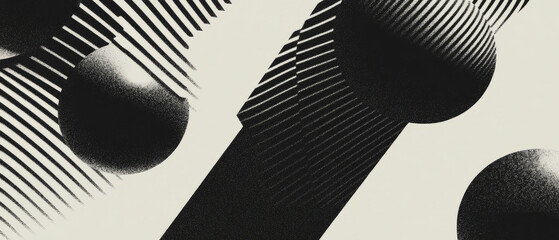 Aufkleber - Geometric patterns showcase modern minimalist design with clean lines and depth
