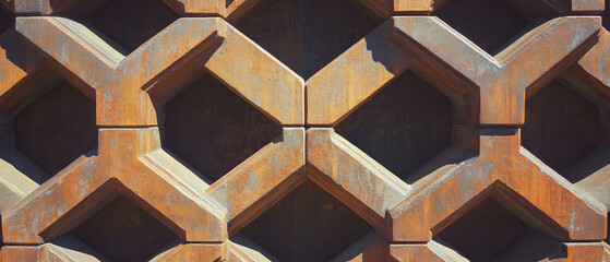 Poster - Complex interlocking patterns reflecting an abstract artistic design in natural tones