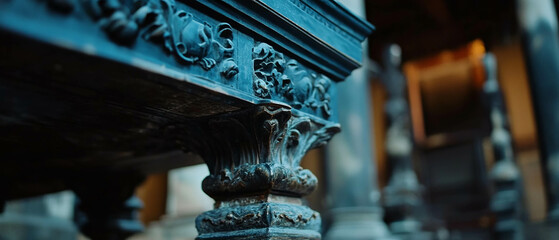 Poster - Intricate ornate design showcasing fine patterns and detailed craftsmanship in a historic setting