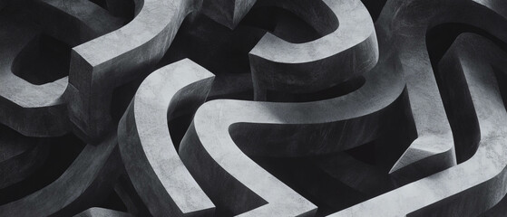 Poster - Complex interwoven patterns showcase detailed design in contemporary art