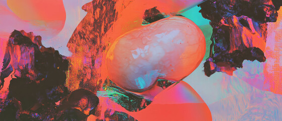 Poster - Vibrant layers of color and intricate textures create a dynamic visual experience