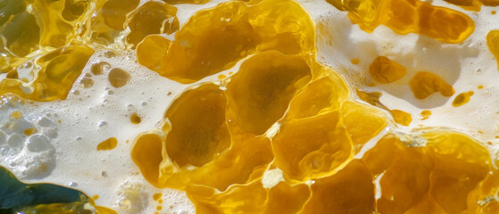 Poster - Close-up exploration of intricate lemon textures and vibrant citrus colors