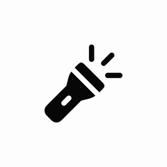 Poster - flashlight torch light icon vector sign