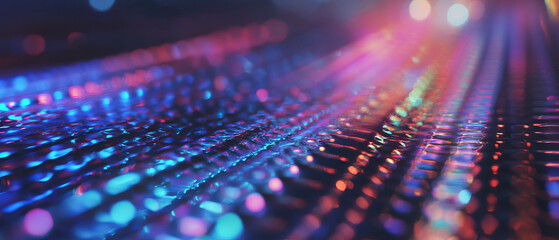 Poster - Liquid light patterns flow and shift in mesmerizing visual display at night