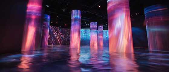 Poster - Liquid light display creates a mesmerizing atmosphere with dynamic colors and flowing visuals
