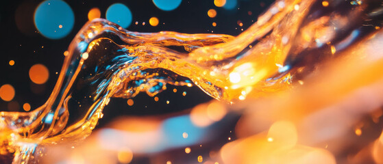 Poster - Flowing colors and liquid light create a vibrant display at a dynamic event