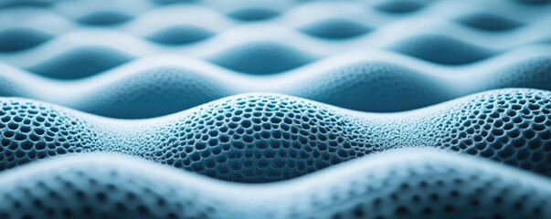 Poster - Studio absorber concept. Detailed texture of blue waves showcasing intricate patterns for design use.