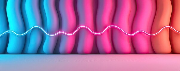 Poster - Studio absorber concept. Colorful wave patterns with vibrant lights creating a dynamic visual experience.