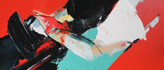 Aufkleber - Exploration of mixed media with vibrant colors and textured surfaces