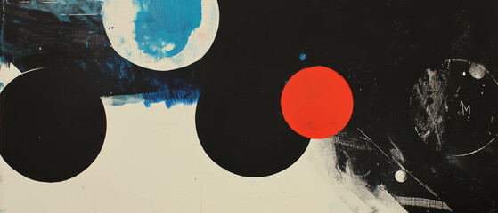 Poster - Unique monoprints showcasing vibrant colors and diverse textures in abstract design
