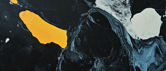 Poster - Creative exploration of monoprints with vibrant textures and spontaneous marks in bold colors