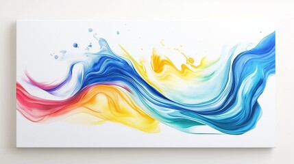 Poster - Abstract colorful waves of light and color flow in a vibrant swirl