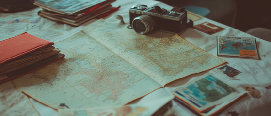 Exploring the beauty of old maps and travel keepsakes from past adventures