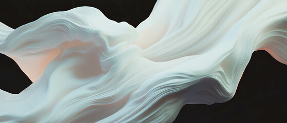 Aufkleber - Dynamic interplay of organic shapes and flowing lines in abstract composition