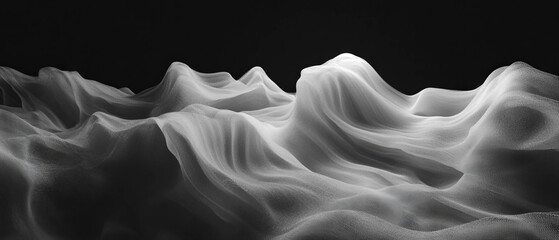 Aufkleber - Organic shapes flow in distorted natural forms against a dark background