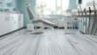© Maruf - 'Serene Simplicity: A Close-Up of an Empty Table in a White Dental Clinic'