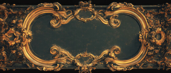 Poster - Ornate decorative frames showcasing intricate design and luxurious details in rich textures