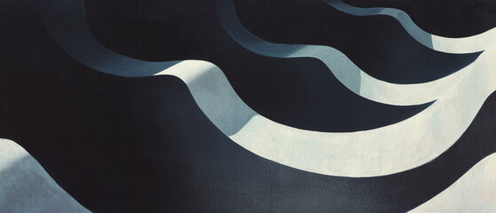 Poster - Overlapping shapes create depth and intrigue in an abstract design