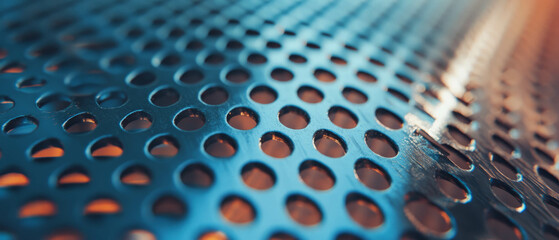 Aufkleber - Exploring perforated aluminum with intricate hole patterns in modern design