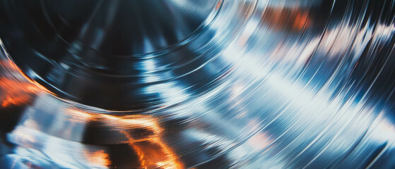 Poster - Polished metal textures create a sleek and modern reflective surface