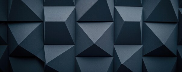 Aufkleber - Studio absorber concept. Abstract pattern of textured geometric shapes in dark tones for modern decor.