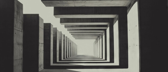 Aufkleber - Exploration of minimalist architecture through repeating patterns in modular structures