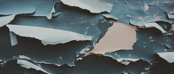 Poster - Ripped paper and grunge textures create a raw and edgy aesthetic for artistic exploration