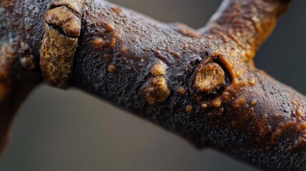 Poster - A detailed view of a tree branch with leaves and branches