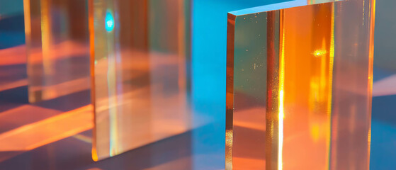 Aufkleber - Shiny plastic surfaces showcasing reflections and vibrant colors in a modern design