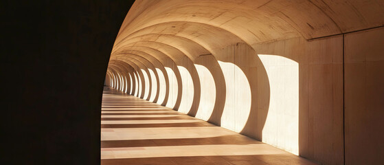 Poster - Elegant design featuring soaring arches and curved lines in a dramatic architectural space