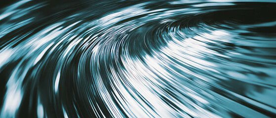 Poster - Dynamic visual effect of spun aluminum with circular grain patterns and vibrant reflections