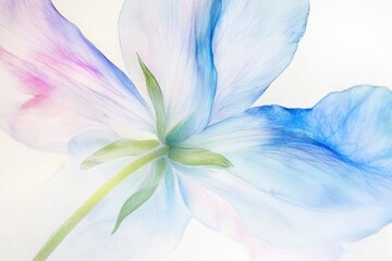 Aufkleber - A single flower is shown on a clean white surface, great for still life photography or branding purposes