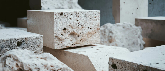 Poster - Subtle textures in neutral tones evoke organic materials and simple design aesthetics