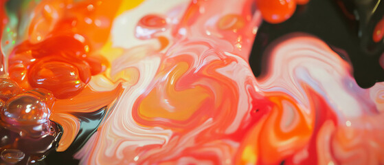 Poster - Vibrant dance of swirling colors and abstract forms creates a mesmerizing visual experience